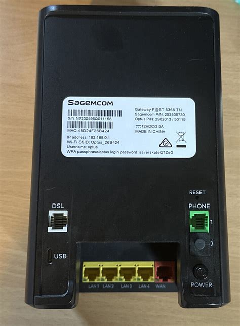 Attached LAN 1 to base station, get green light but if I connect to my "network" then there is no internet access anymore. . Optus sagemcom fst 5366 manual